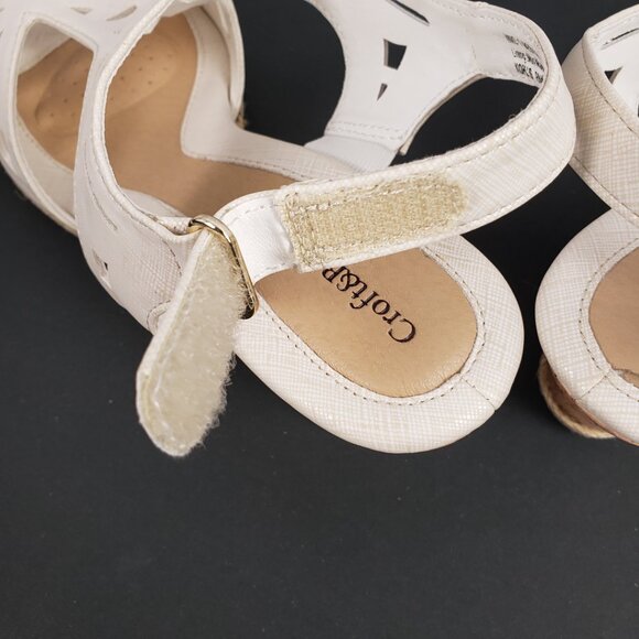 Croft & Barrow Sandals Sz 7 Womens 2.5" Cork Heel Adjustable Shoes Wedge - Picture 13 of 14